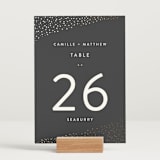 "Modern Glam" - Table Numbers in Soft Black by Camille Robinson - Displayed (stand not included)