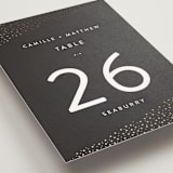 "Modern Glam" - Table Numbers in Soft Black by Camille Robinson - Detail