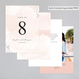 "Formal Watercolor" - Table Numbers in Bashful by Jennifer Postorino - Back of Card Options