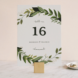 "Vines of Green" - Table Numbers in Fern by Susan Moyal - Front