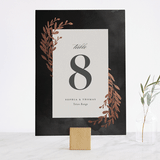 "Lux branch" - Table Numbers in Pepper by Stacey Meacham - Front