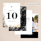 "Edgy Charm" - Table Numbers in Ivory by Kimberly FitzSimons - Back of Card Options