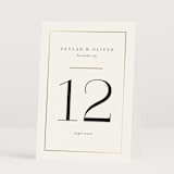 "Bianca" - Table Numbers in Sugar by Jessica Williams - Folded