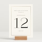 "Bianca" - Table Numbers in Sugar by Jessica Williams - Displayed (stand not included)