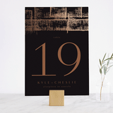 "Dazzling" - Table Numbers in Noir by Phrosné Barwood - Front
