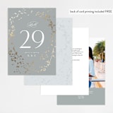 "love drops" - Table Numbers in Pale by Phrosné Barwood - Back of Card Options