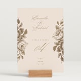 "Idyllic" - Table Numbers in Petal by Design Lotus - Displayed (stand not included)