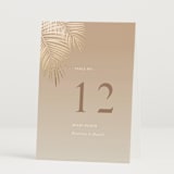 "Sunset by the Sea" - Table Numbers in Tan by lulu and isabelle - Folded