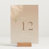 "Sunset by the Sea" - Table Numbers in Tan by lulu and isabelle - Displayed (stand not included)