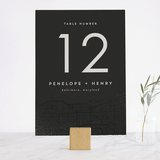 "Chicago" - Table Numbers in Onyx by Erin Deegan - Front