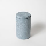 "Cotton Swab Holder - Light Blue Terrazzo" - Belly Bands in blue by Pretti.Cool