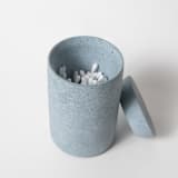 "Cotton Swab Holder - Light Blue Terrazzo" - Belly Bands in blue by Pretti.Cool