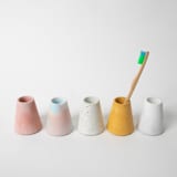 "Marigold Terrazzo Toothbrush Holder" - Belly Bands in yellow by Pretti.Cool