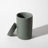 "Cotton Swab Holder - Dark Green Terrazzo" - Belly Bands in green by Pretti.Cool