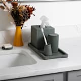"Cotton Swab Holder - Dark Green Terrazzo" - Belly Bands in green by Pretti.Cool