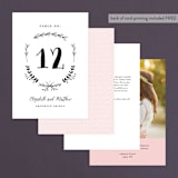 "Always" - Table Numbers in Blush by Susan Brown - Back of Card Options