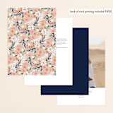"Wildflower Crest" - Table Numbers in Navy by Alethea and Ruth - Back of Card Options