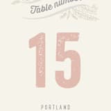 "Rustic Charm" - Table Numbers in Petal by Hooray Creative - Detail