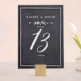 "Alabaster Florals" - Table Numbers in Slate by Jennifer Wick - Front