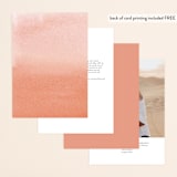 "Watercolor Wreath" - Table Numbers in Grapefruit by Yao Cheng Design - Back of Card Options