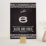 "Slated Forever" - Table Numbers in Chalkboard by GeekInk Design - Front