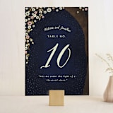 "Outside" - Table Numbers in Navy by Rebecca Bowen - Front