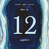 "Gilt Agate" - Table Numbers in Navy by Kaydi Bishop - Detail