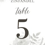"Watercolor Floral" - Table Numbers in Fog by Jill Means - Detail