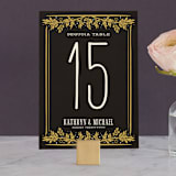 "Inked" - Table Numbers in Honey Bee by GeekInk Design - Front