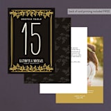"Inked" - Table Numbers in Honey Bee by GeekInk Design - Back of Card Options
