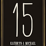 "Inked" - Table Numbers in Honey Bee by GeekInk Design - Detail
