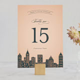 "Big City - Atlanta" - Table Numbers in Georgia Peach by Hooray Creative - Front
