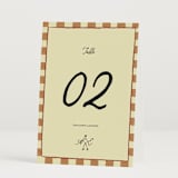 "Love Rests in a Garden" - Table Numbers in Oat by Helena Vitto - Folded