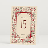 "Tapestry" - Table Numbers in Almond by Jenna Holcomb - Folded