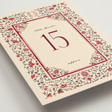 "Tapestry" - Table Numbers in Almond by Jenna Holcomb - Detail