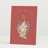"Ruban en Fleur" - Table Numbers in Rose by Itsy Belle Studio - Folded