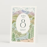 "River Valley" - Table Numbers in Pine by Paper Sun Studio - Folded