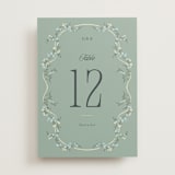 "Trailing Garden" - Table Numbers in Butter mint by Laura Hankins - Front