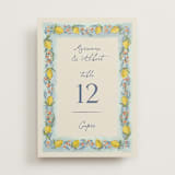 "Amalfi Coast Wedding" - Table Numbers in Aqua by Chris Griffith - Front