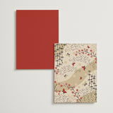 "Japanese Textile" - Table Numbers in Rose by Jennifer Holbrook - Back of Card Options