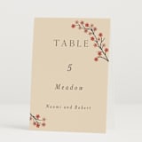 "Japanese Textile" - Table Numbers in Rose by Jennifer Holbrook - Folded