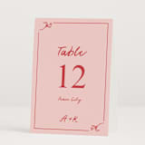 "Love in Bloom" - Table Numbers in Brick by Julia Liverton - Folded
