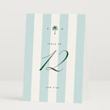 "Island Palm" - Table Numbers in Low Tide by Susan Zinader - Folded