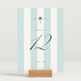 "Island Palm" - Table Numbers in Low Tide by Susan Zinader - Displayed (stand not included)