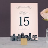 "Big City - San Diego" - Table Numbers in Blush by Hooray Creative - Front