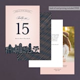 "Big City - San Diego" - Table Numbers in Blush by Hooray Creative - Back of Card Options