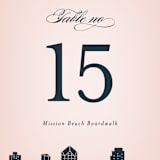 "Big City - San Diego" - Table Numbers in Blush by Hooray Creative - Detail
