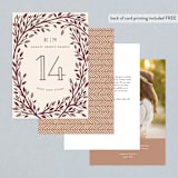 "Enchanted" - Table Numbers in Bark by Griffinbell Paper Co. - Back of Card Options