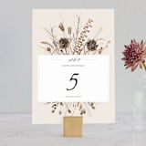 "Gone To Seed" - Table Numbers in Taupe by Honeybunch Studio - Front