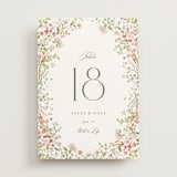 "Avery" - Table Numbers in Peony by Jennifer Wick - Front